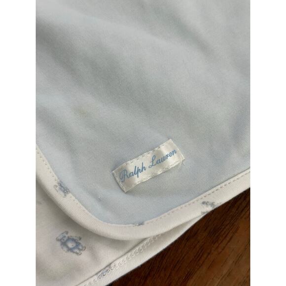 Ralph Lauren Baby Boys' Layette Reversible Printed Receiving Blanket - Picture 3 of 5